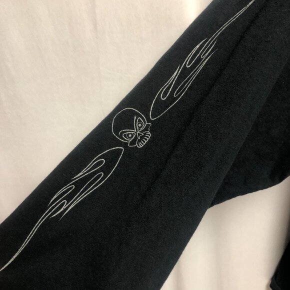 Sturgis Motorcycle Long Sleeve Shirt Mens Size XXL Black Cotton Skulls Flames - Picture 5 of 9